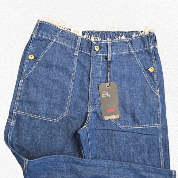 Levi's Loose Utility Straight Leg Workwear Style Medium Wash Baggy Jeans Size 32 - Picture 7 of 14
